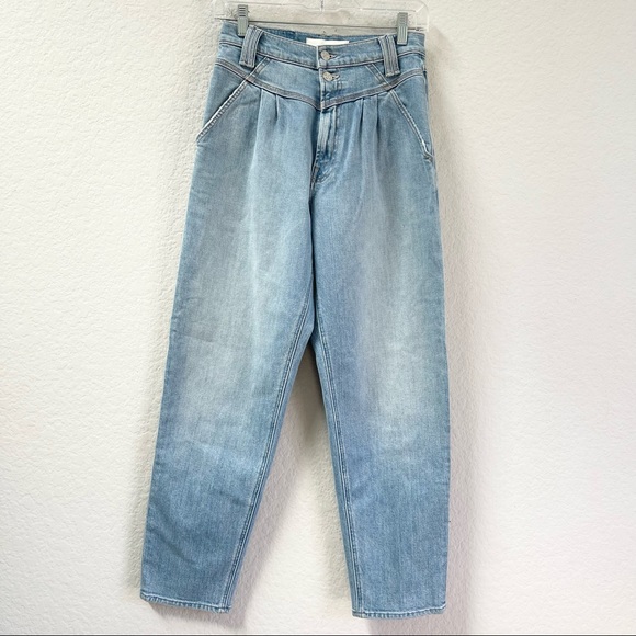 MOTHER Superior The Pleated Poplar Leg Jeans Straight Leg Size 27 - Picture 3 of 10